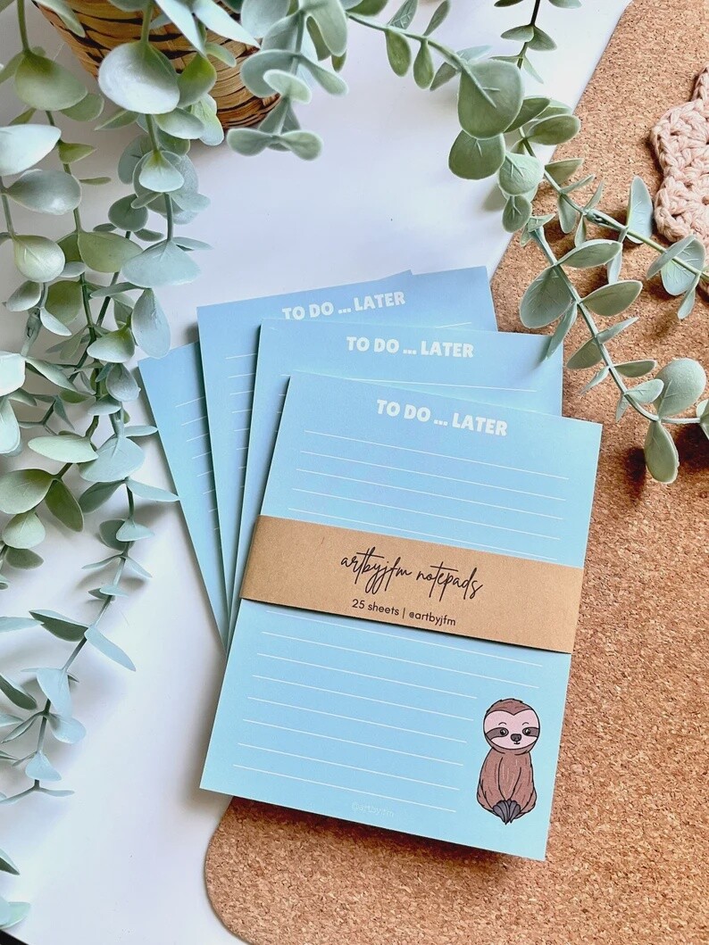 To Do Later | Sloth | Notepad