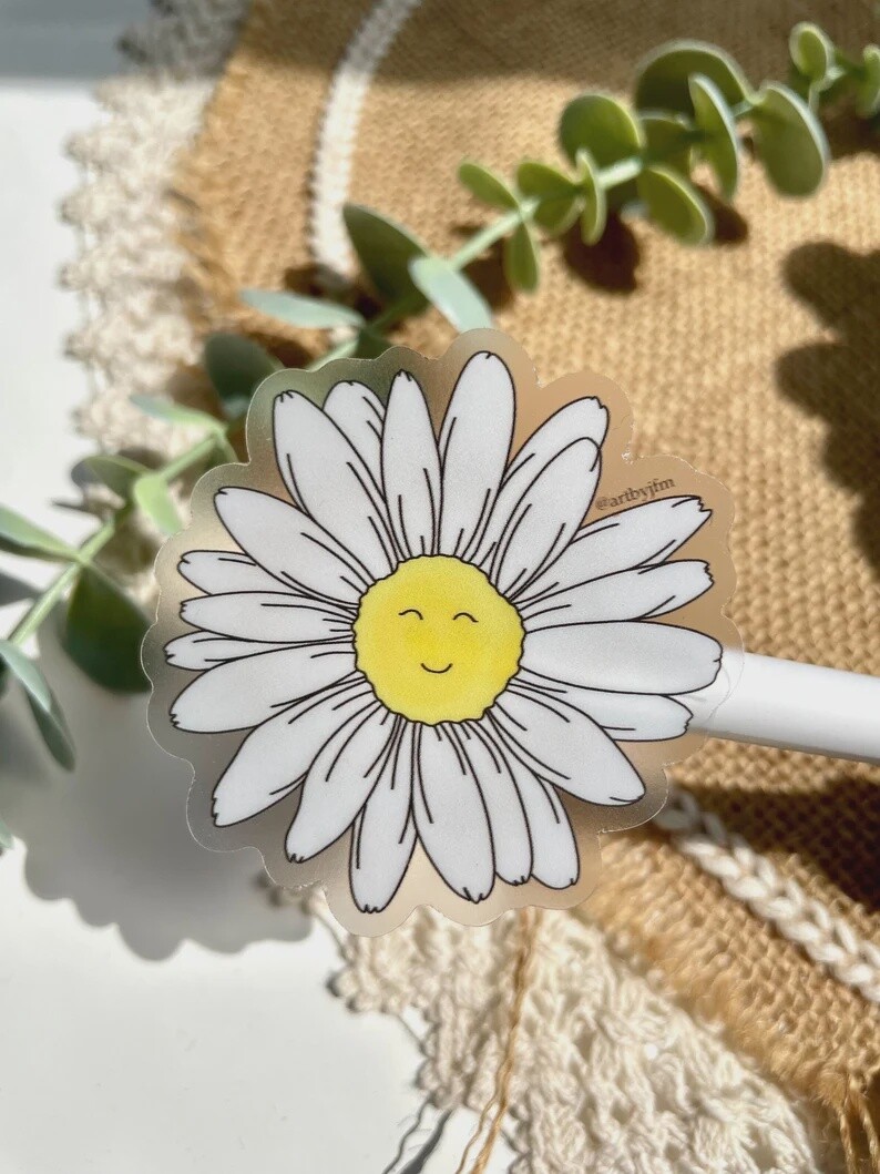 Clear Daisy Sticker