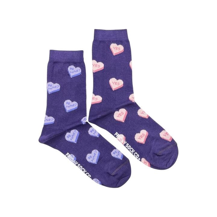 Women&#39;s Purple Candy Heart Socks