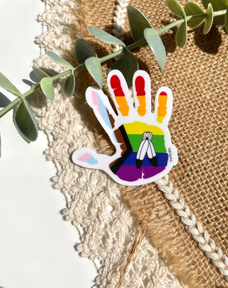 Pride Indigenous Hand Sticker