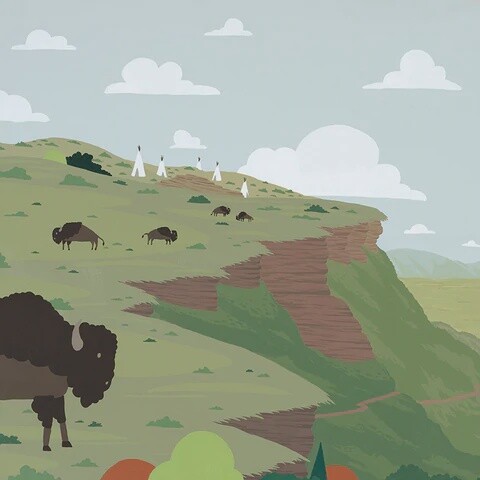 Art Print of Head-Smashed-in Buffalo Jump