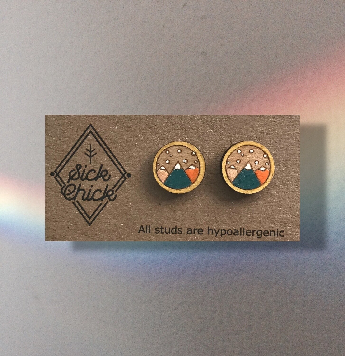 Earrings Mountains in cyrcles