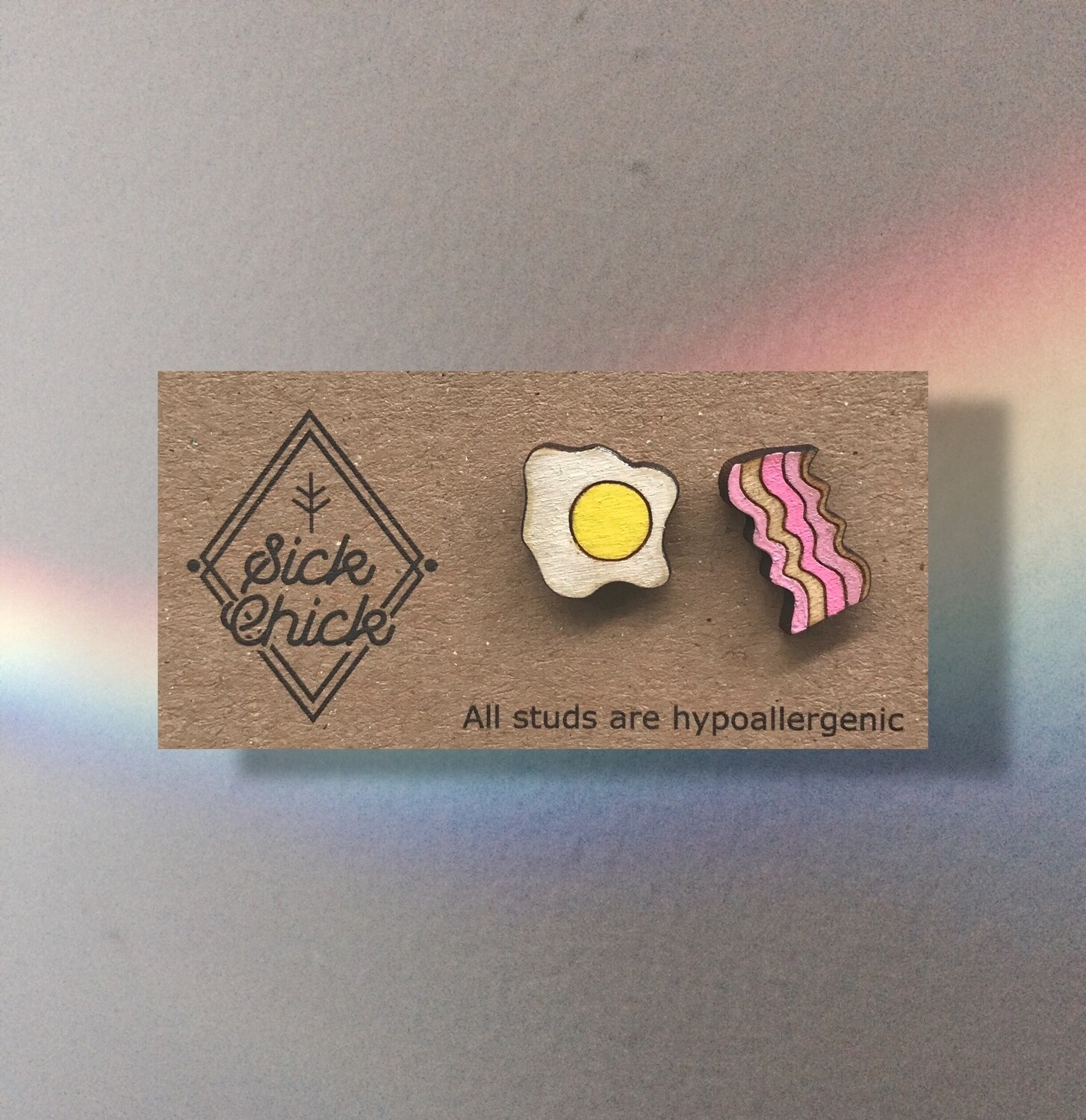 Earrings Bacon&amp;Egg [missmatching]