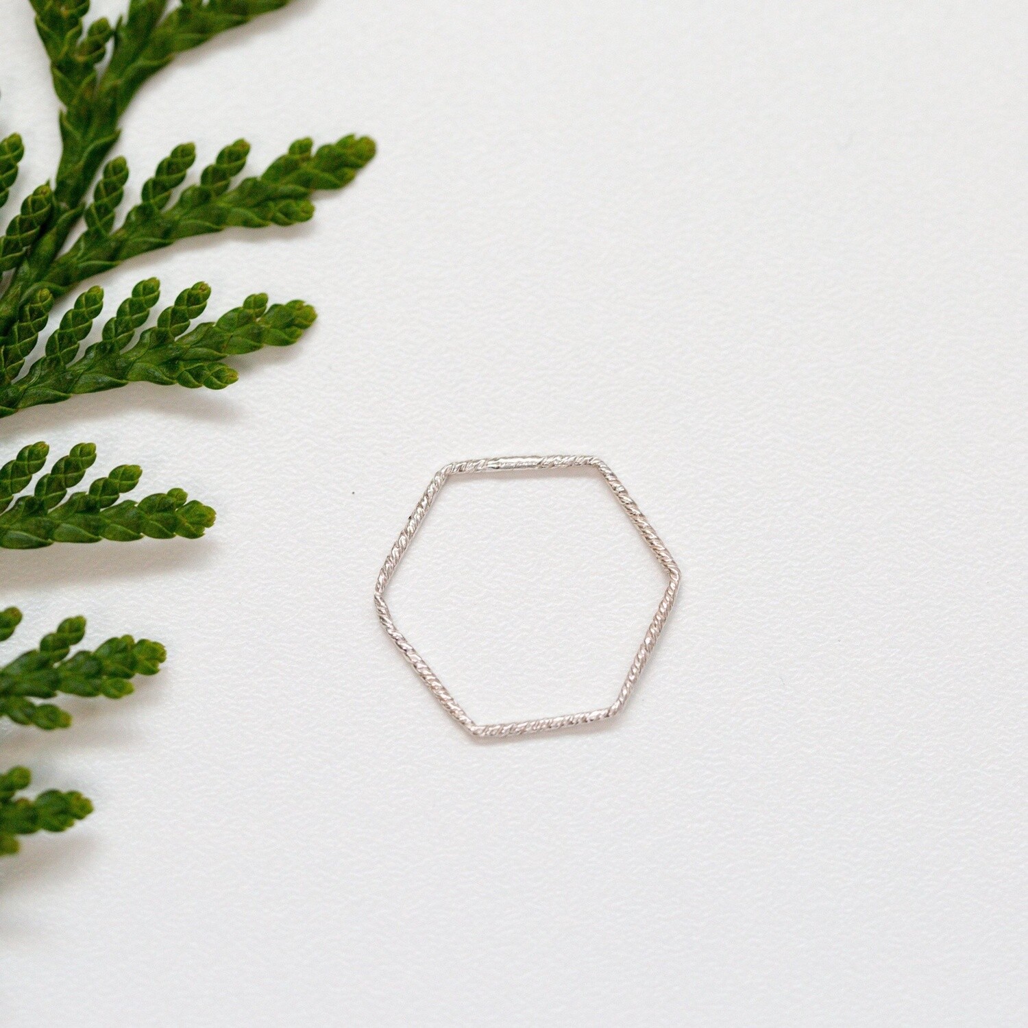 Sterling silver Hexagonal