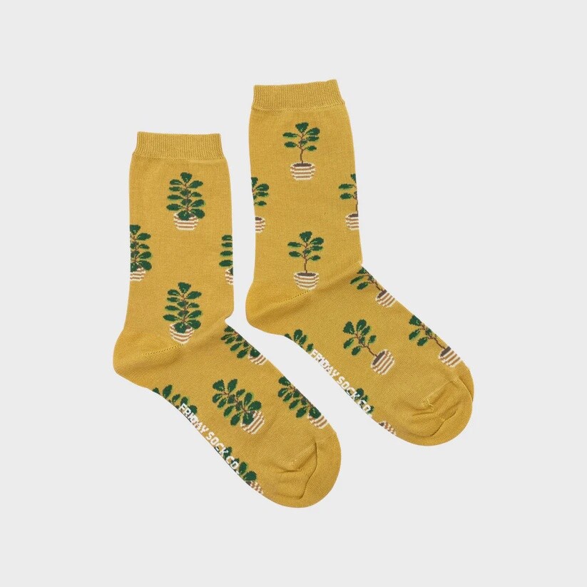 Women Fiddle Leaf Fig Socks