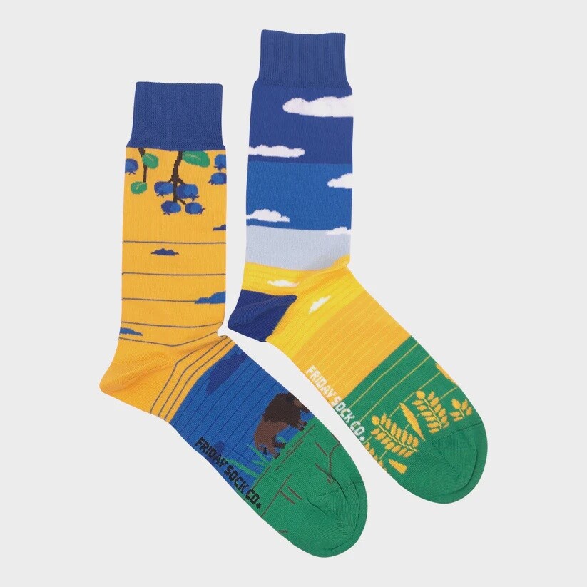 Men&#39;s Prairie Canadian Landscape Socks