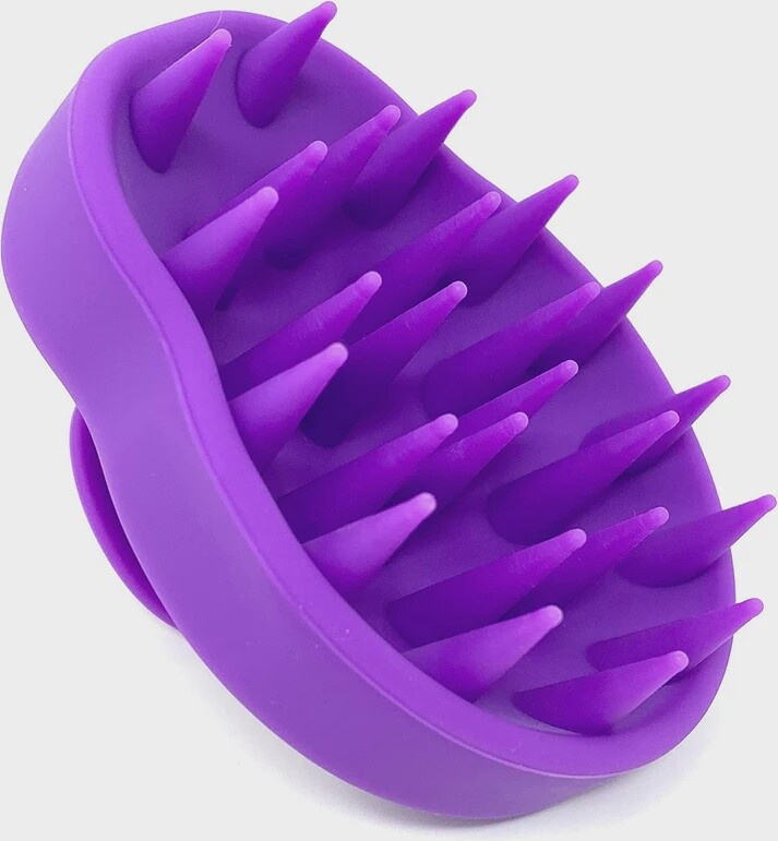 Scalp Massager All Purple Pear Shaped
