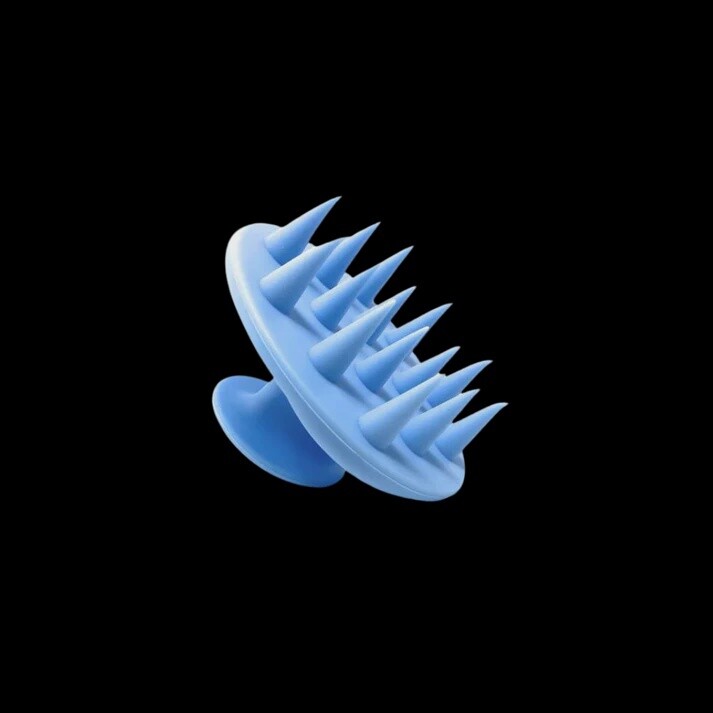 Scalp Massager All Blue Pear Shaped