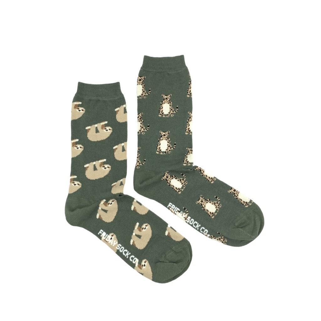 Women&#39;s Cheetah &amp; Sloth Socks