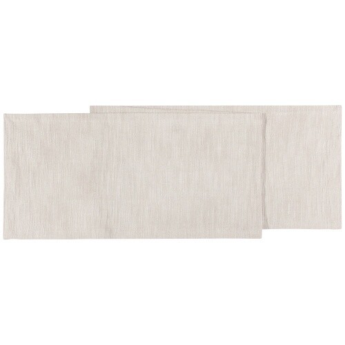 Dove Gray Ridge Chambray Table Runner