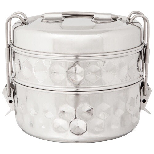 Tiffin 2-Tier Hammered Hexagon