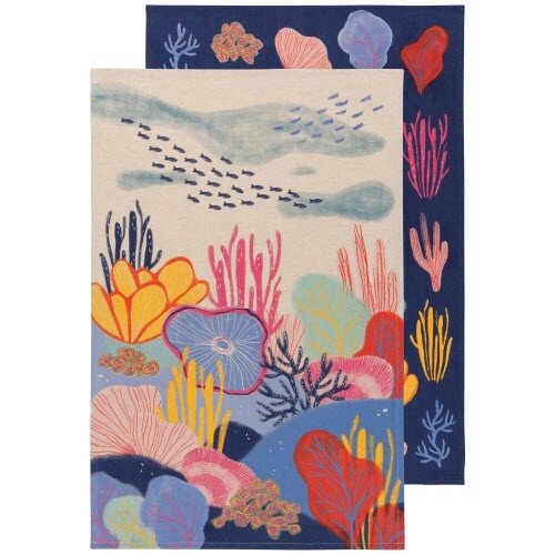 Neptune Printed Dishtowel Set of 2