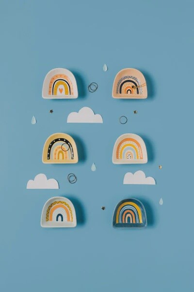 Rainbows Shaped Pinch Bowls Set of 6
