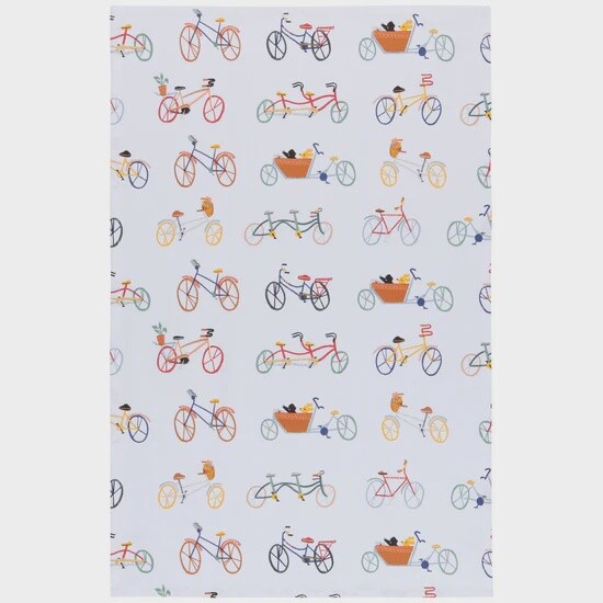 Ride On Printed Cotton Dishtowel