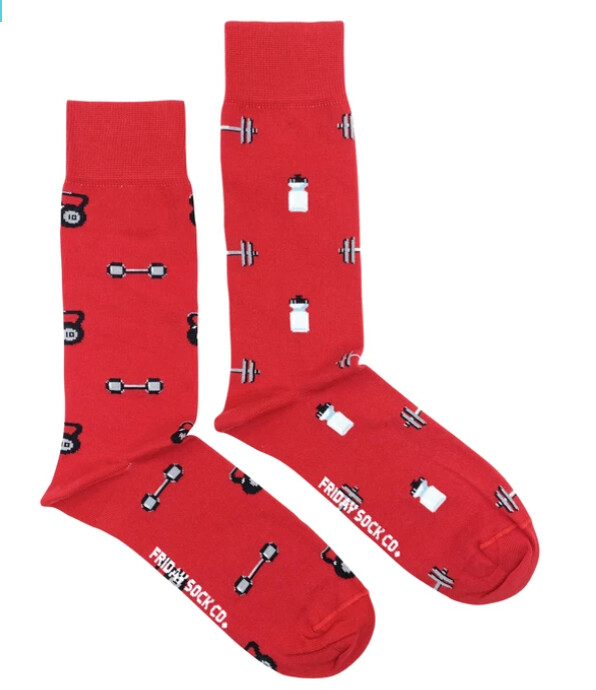 Men&#39;s Water Bottle &amp; Weights Gym Socks