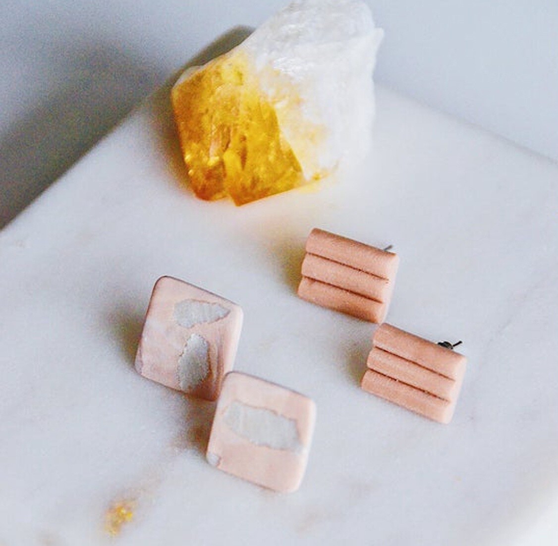 Minimalist Nude Stud Set