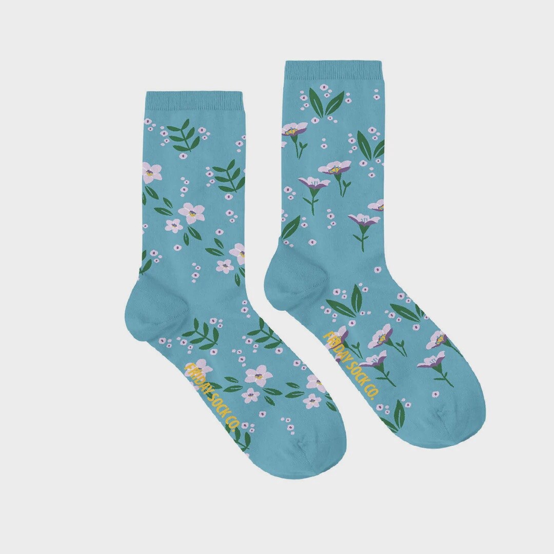 Women&#39;s Bird&#39;s Eye Floral Socks
