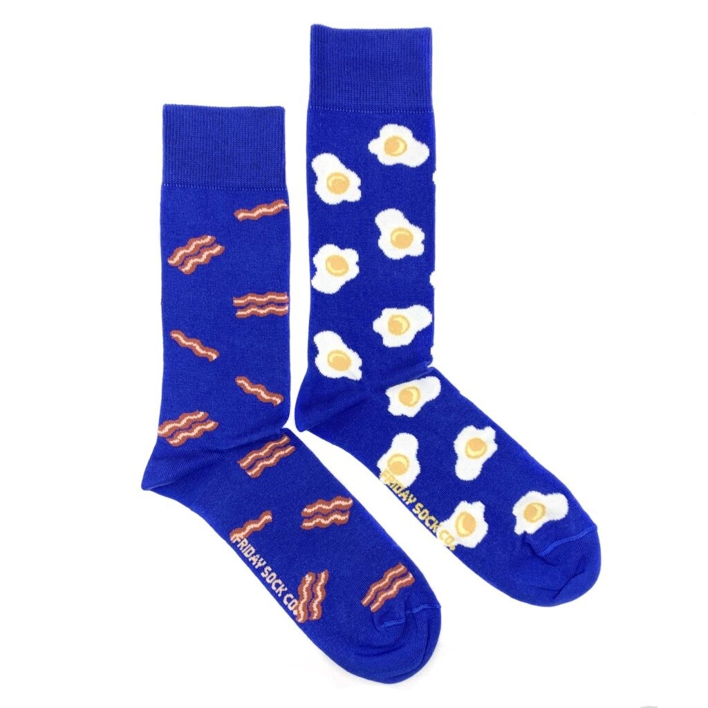 Men&#39;s Blue Bacon &amp; Egg Socks