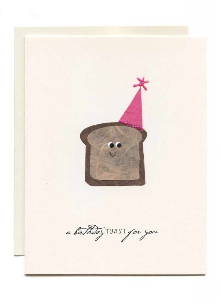 HAPPY TOAST WITH PARTY HAT