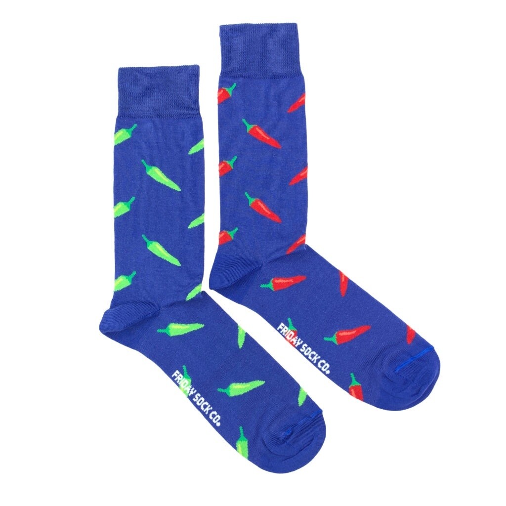 Men&#39;s Green &amp; Red Chili Pepper Socks