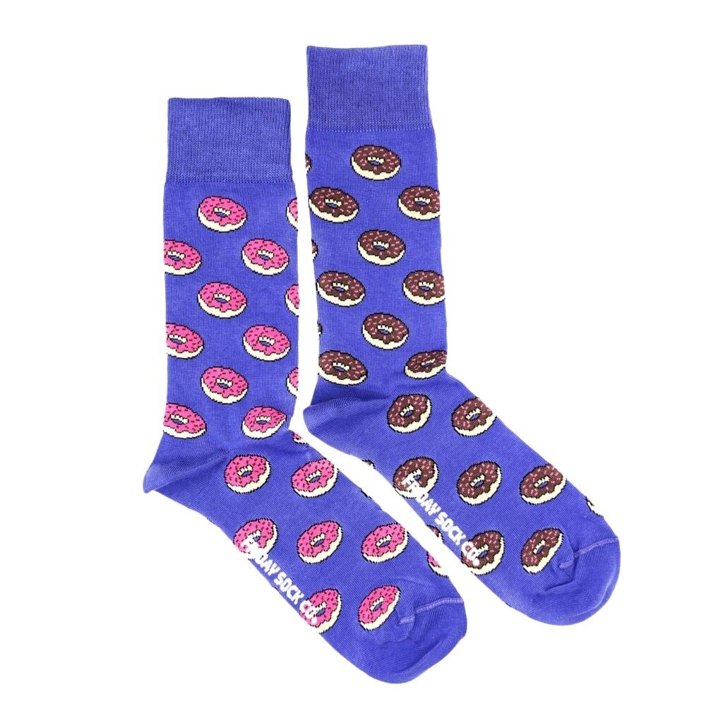 Men&#39;s Brown and Pink Donut Socks