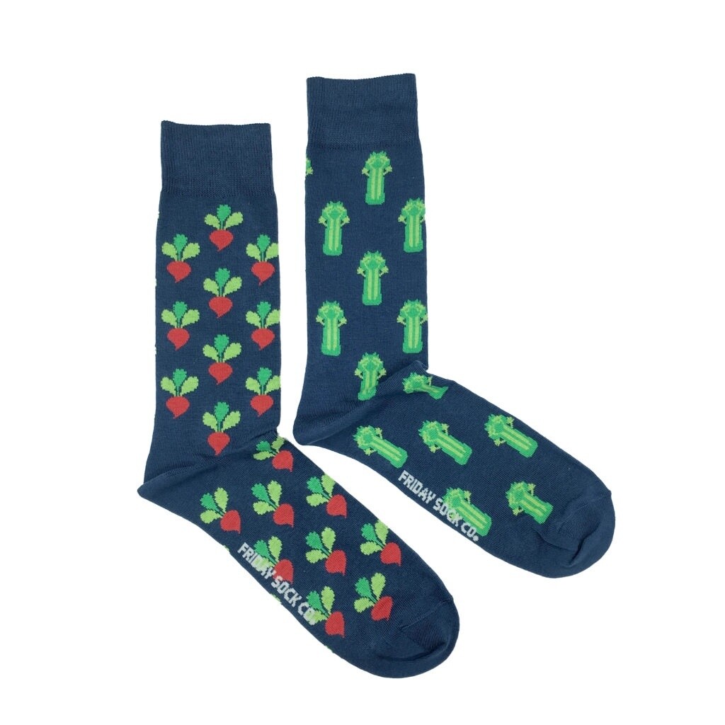 Men&#39;s Celery &amp; Radish Veggie Socks