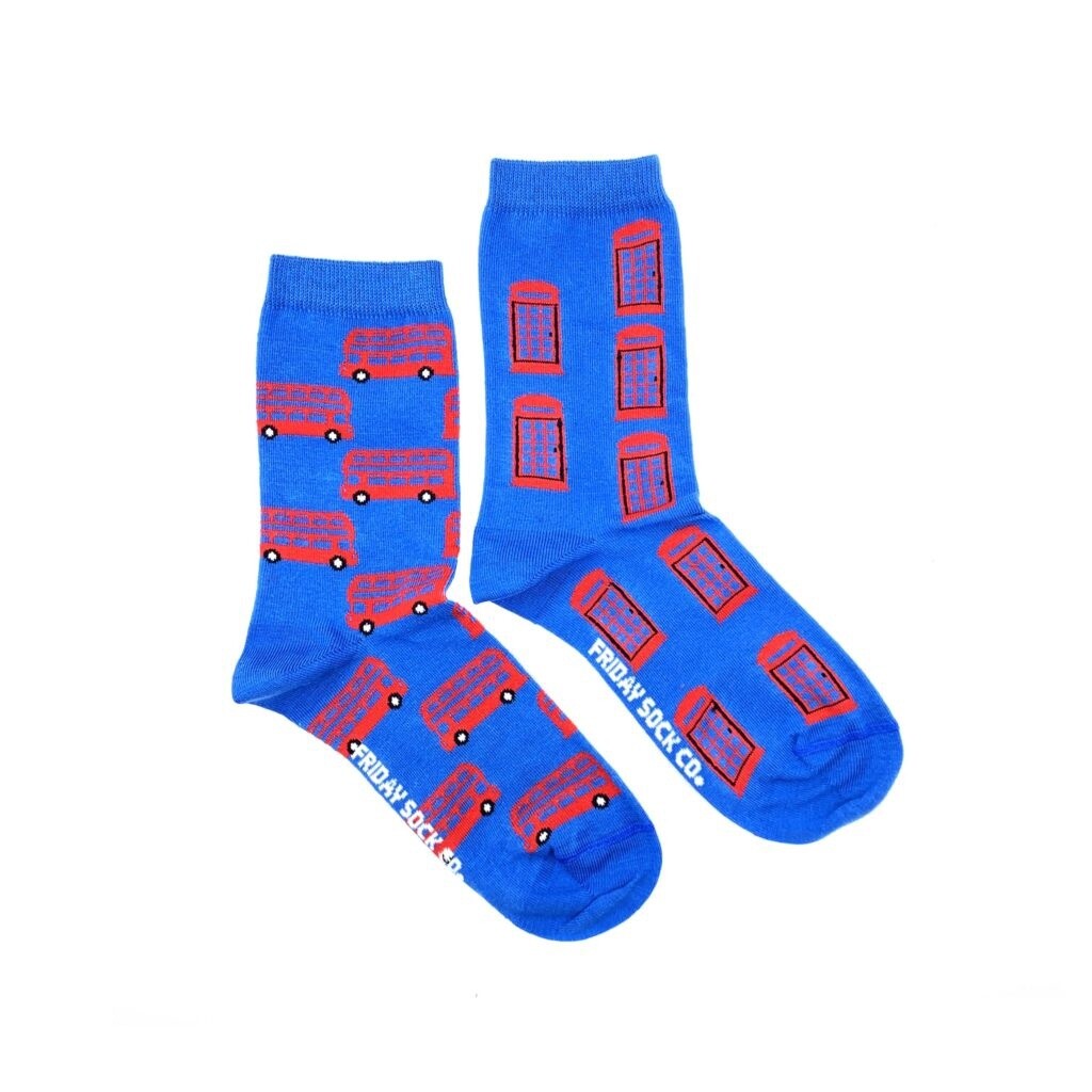 Women&#39;s London Bus &amp; Phone Booth Socks