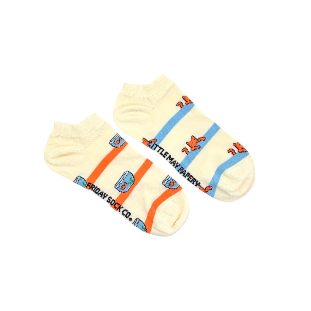 Women&#39;s Cat &amp; Fishbowl Ankle Socks