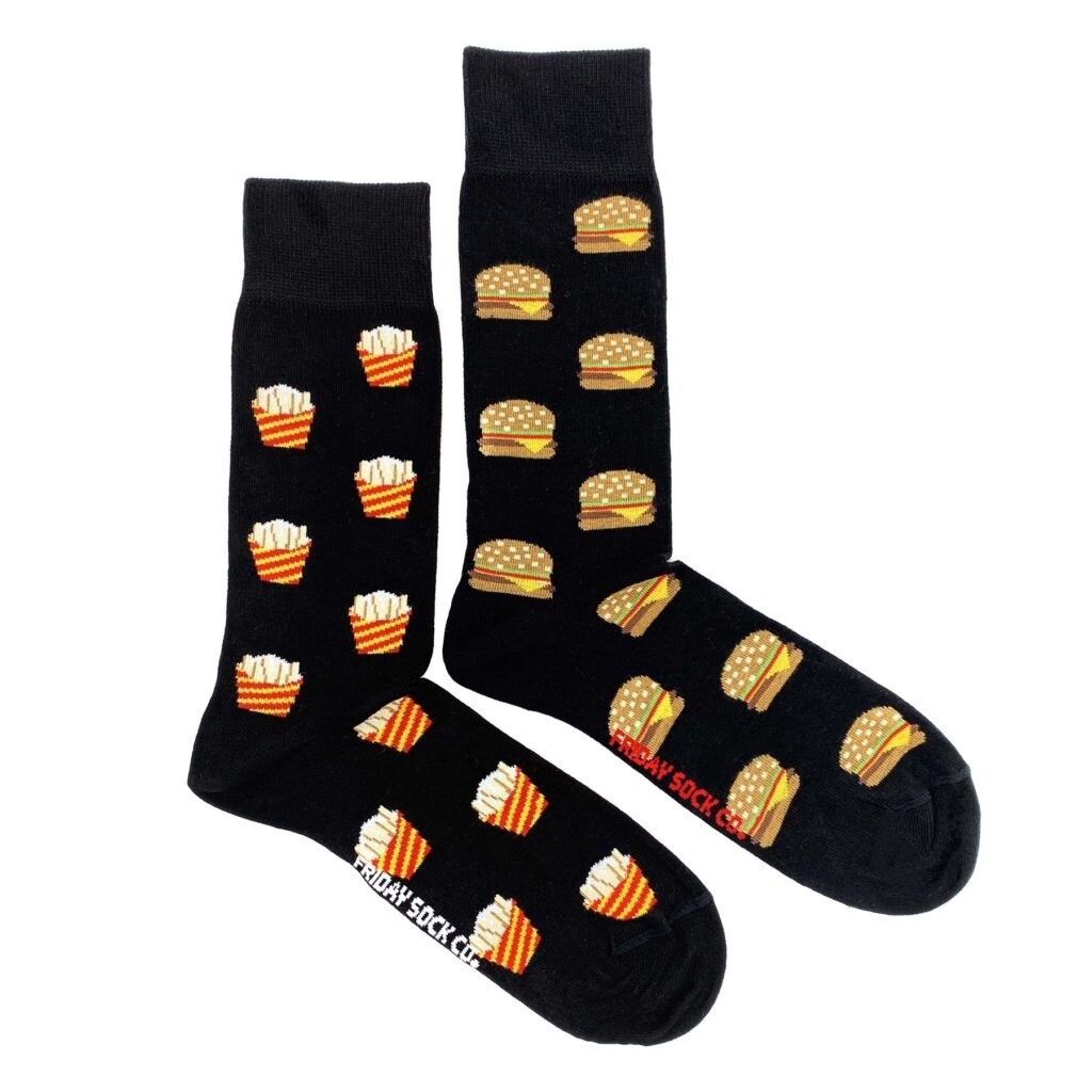 Men&#39;s Fries &amp; Burger Socks