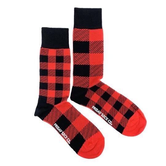 Men&#39;s Red Plaid Inverted