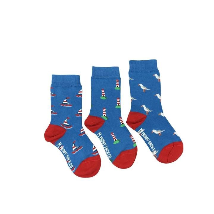 Kid&#39;s Sailboat, Seagull, &amp; Lighthouse Socks