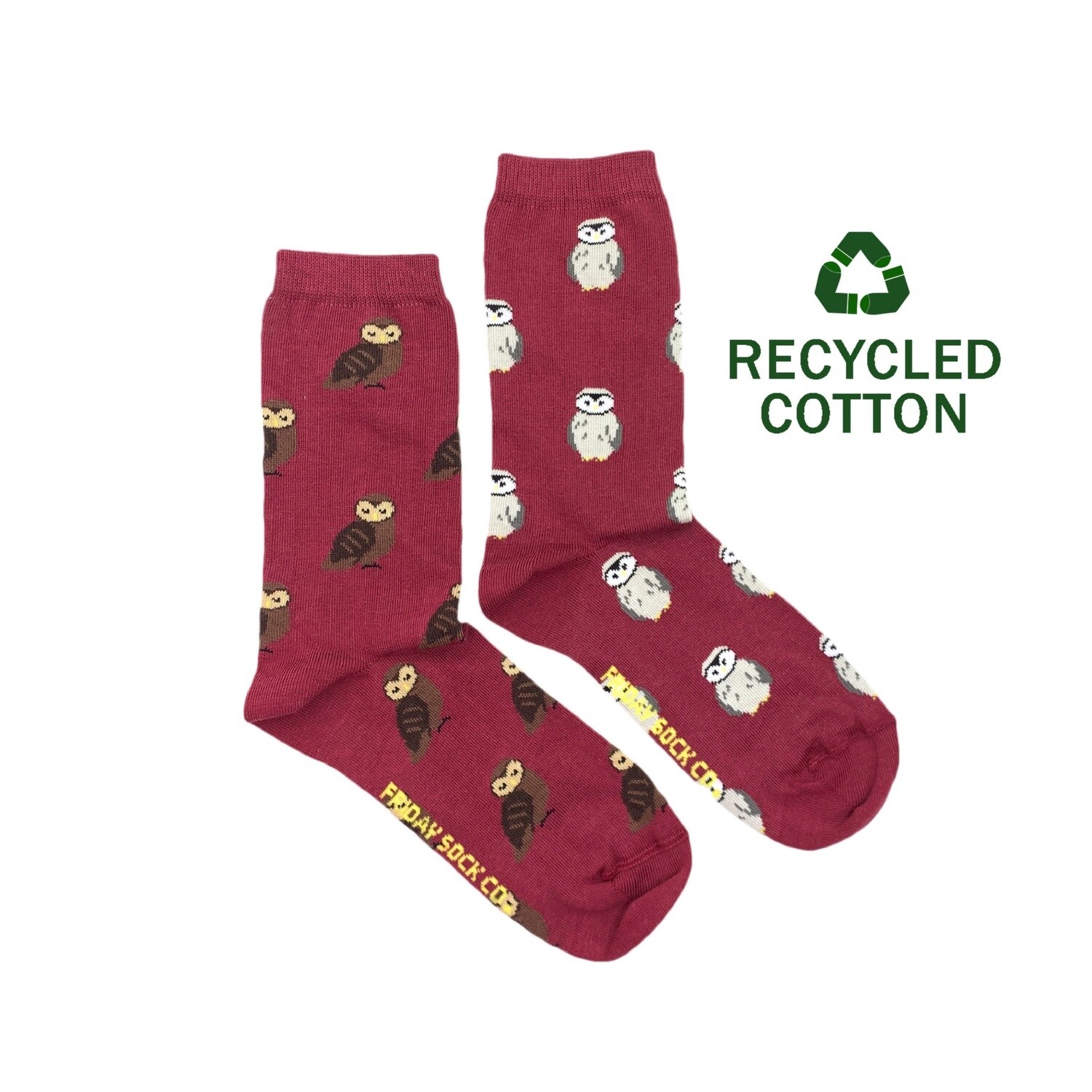 Women&#39;s Recycled Cotton Owl Socks