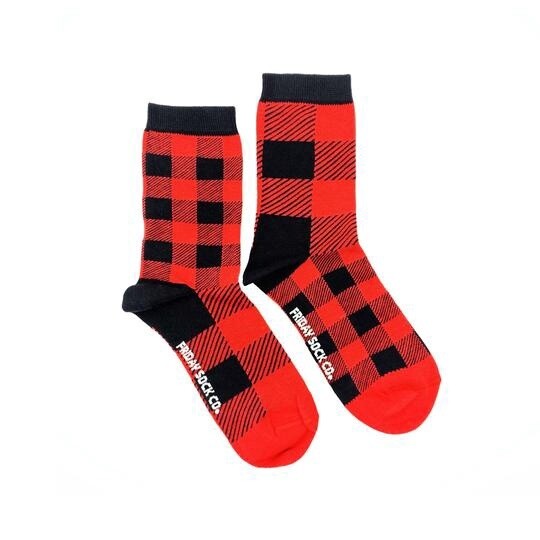 Women&#39;s Red Plaid Socks