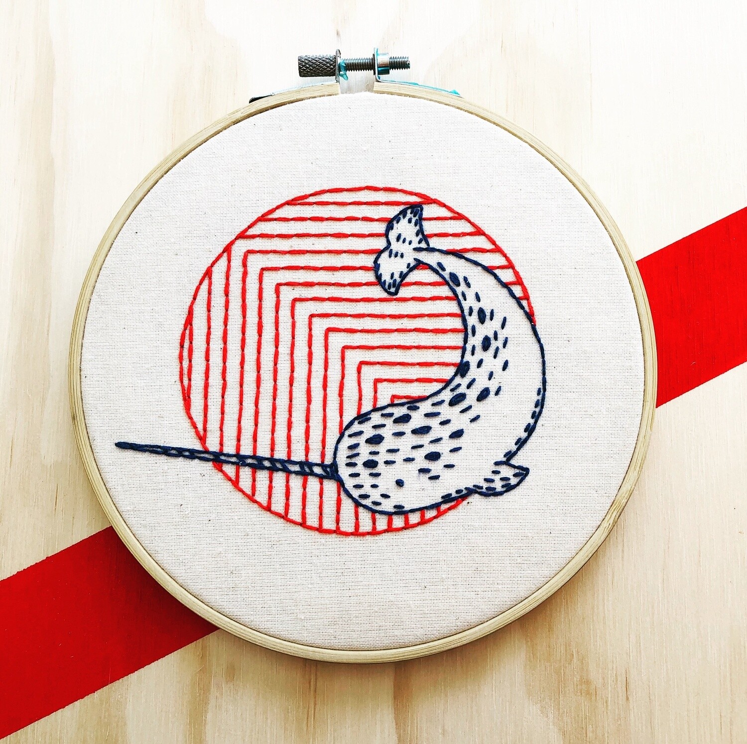 Narwhal Embroidery Kit
