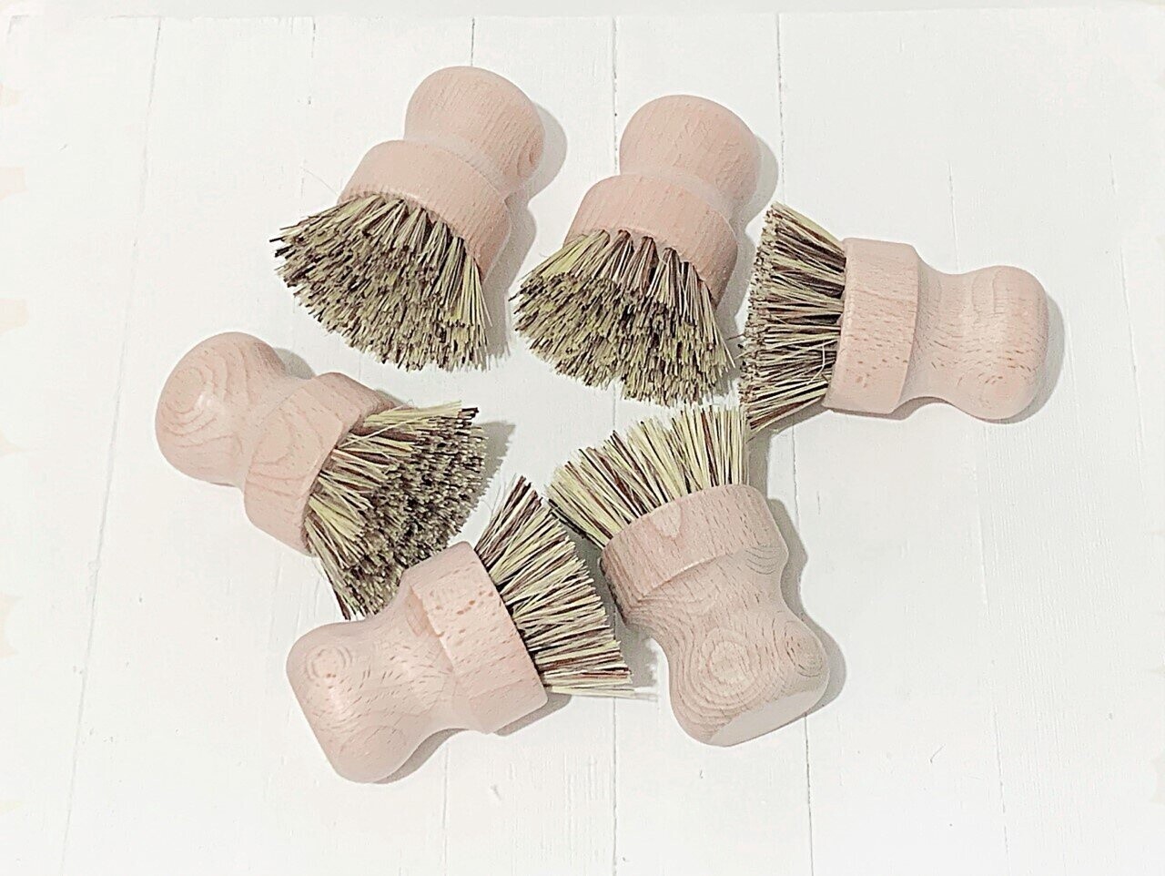 Natural Bamboo &amp; Sisal Pot Scrubber/Dish Brush