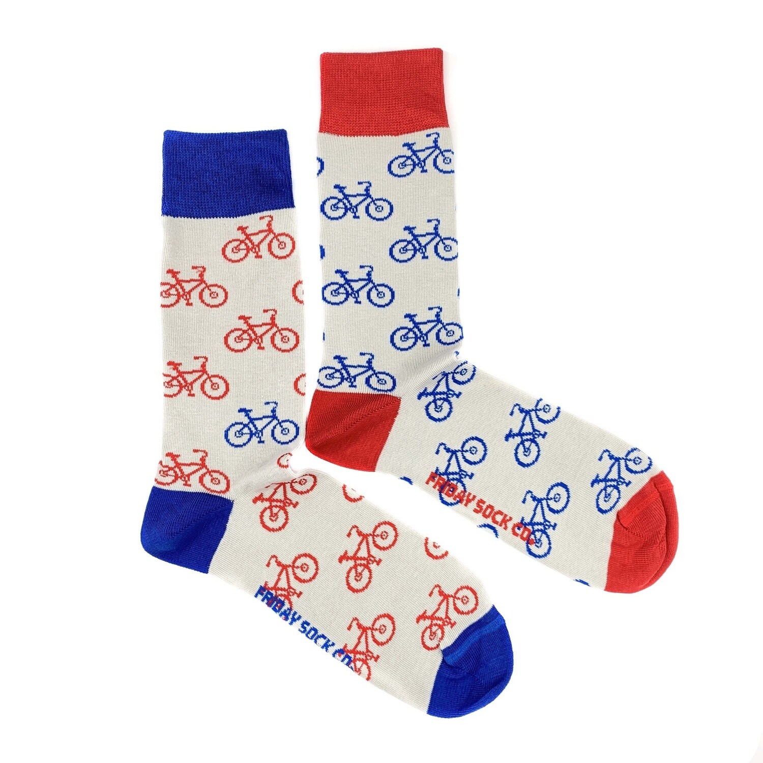 Men&#39;s Red &amp; Blue Bicycle Socks