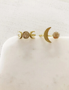 Sunstone Lunar Ring