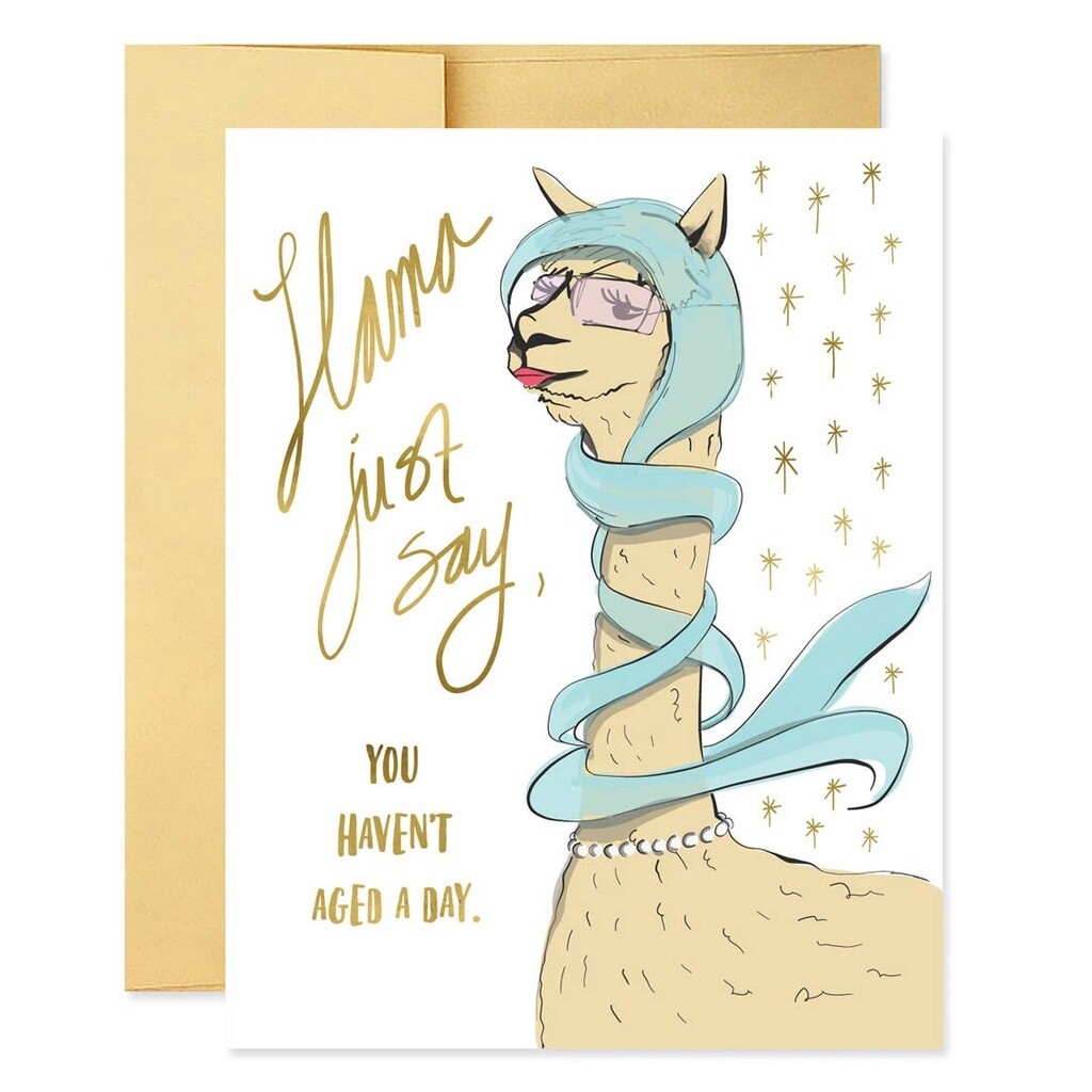 Llama Birthday Card