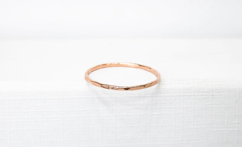 14K Rose Gold-Fill Horizon Ring