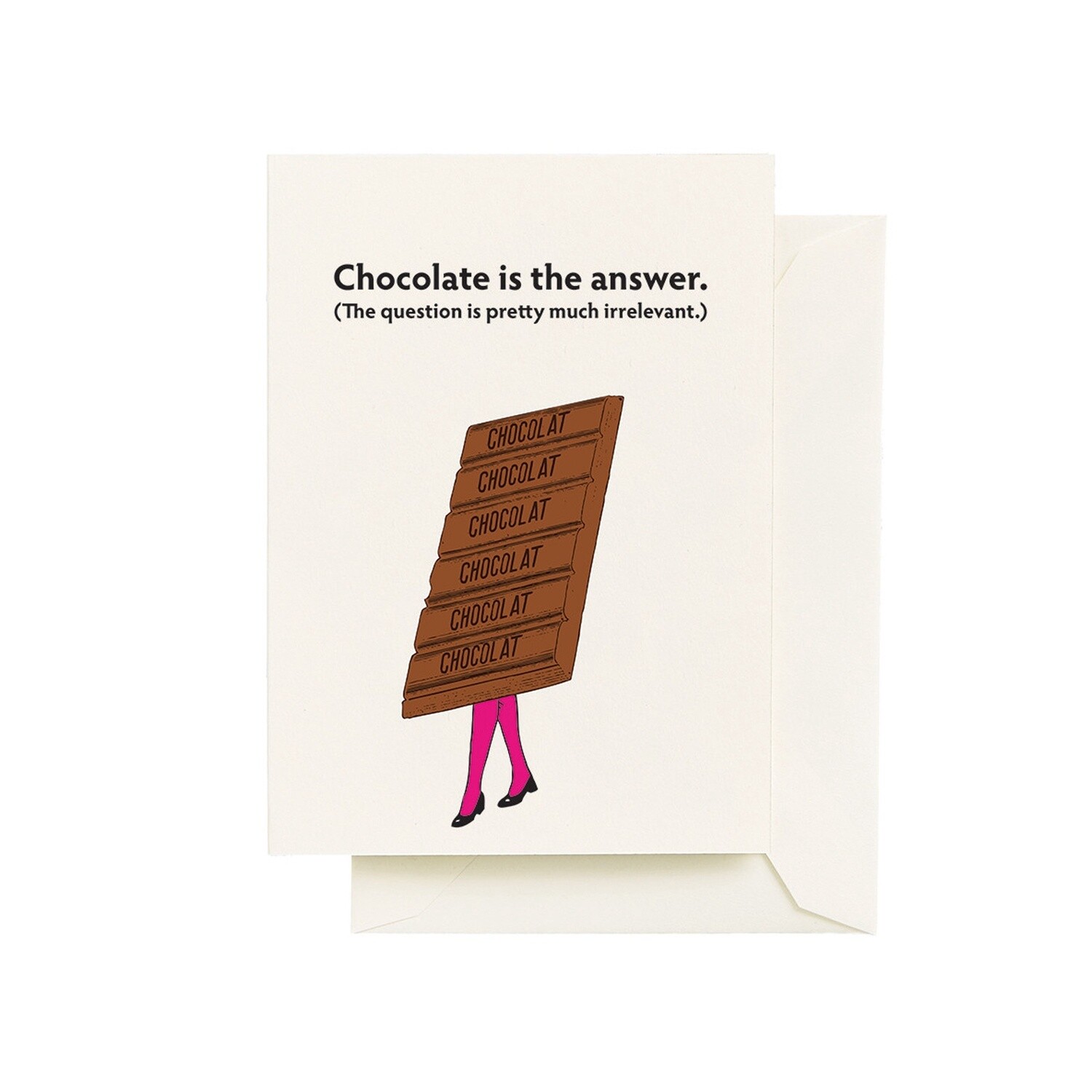 Chocolate Is The Answer Card