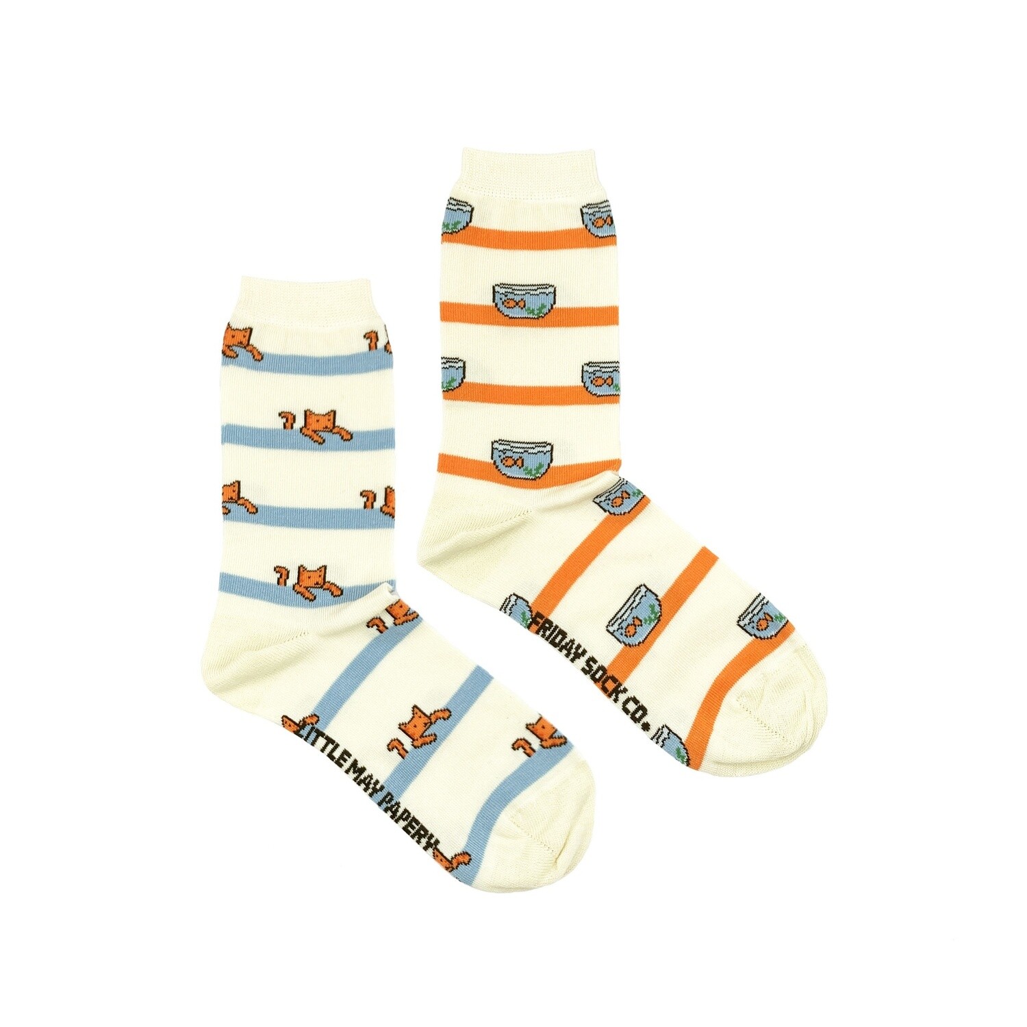 Women&#39;s Cat &amp; Fishbowl Socks
