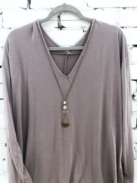 Howlite + Quartz Necklace