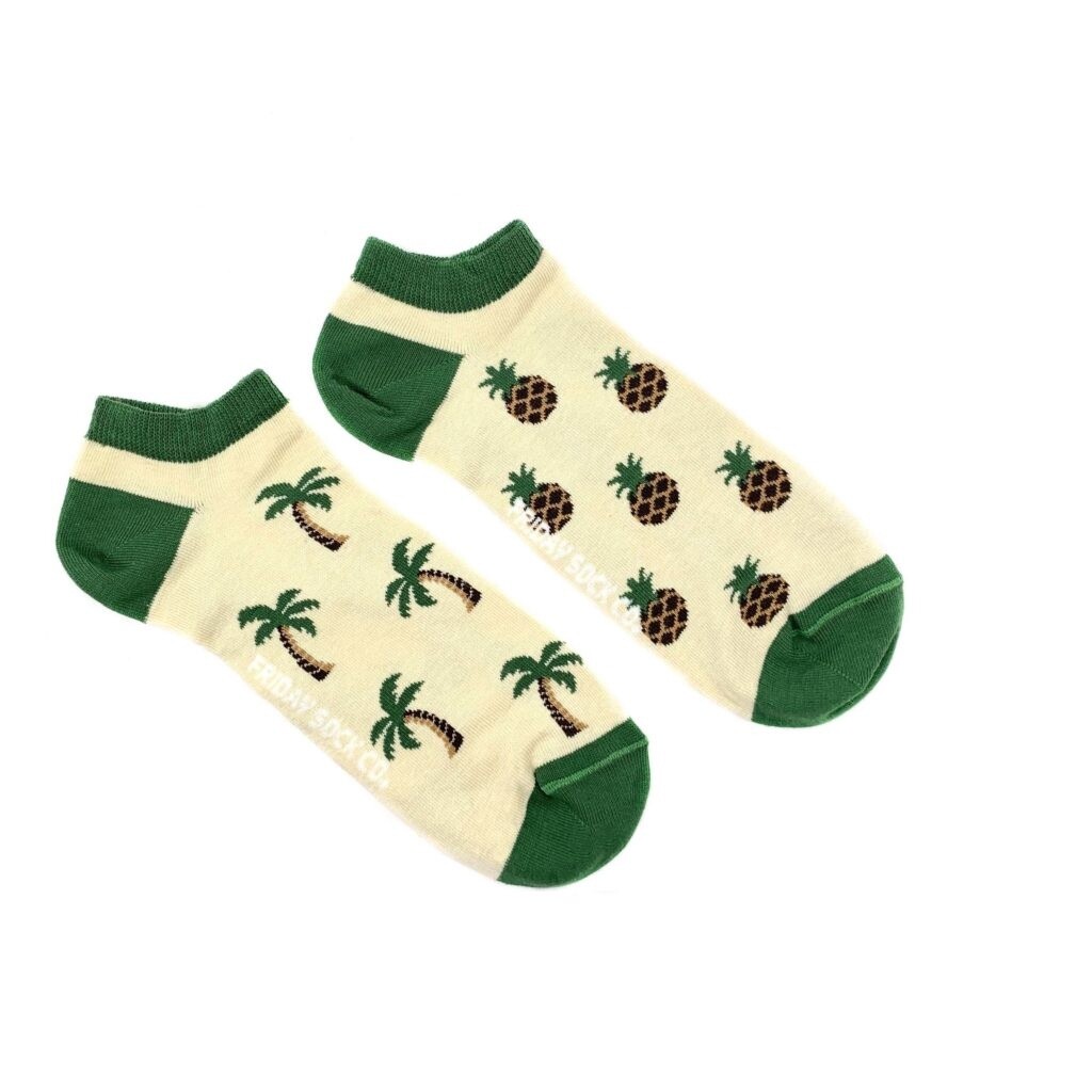 Men&#39;s Pineapple &amp; Palm Tree Ankle Socks