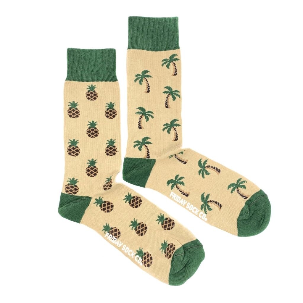 Men&#39;s Palm Tree &amp; Pineapple Socks