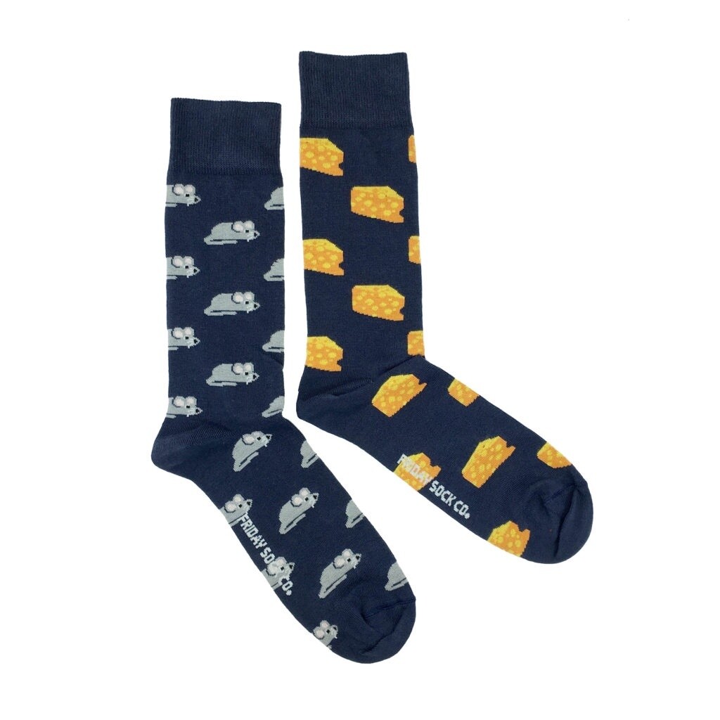 Men&#39;s Mouse &amp; Cheese Socks