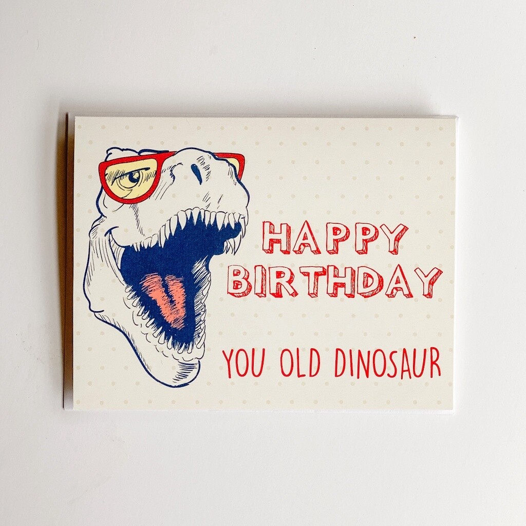 Happy Birthday Dinosaur Card