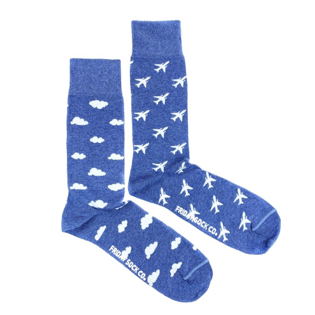 Men&#39;s Plane &amp; Cloud Socks
