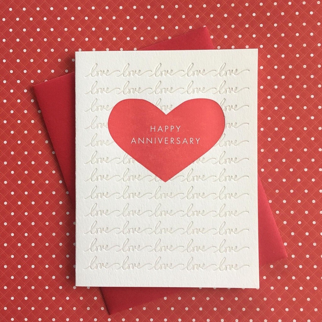Heart Anniversary Card