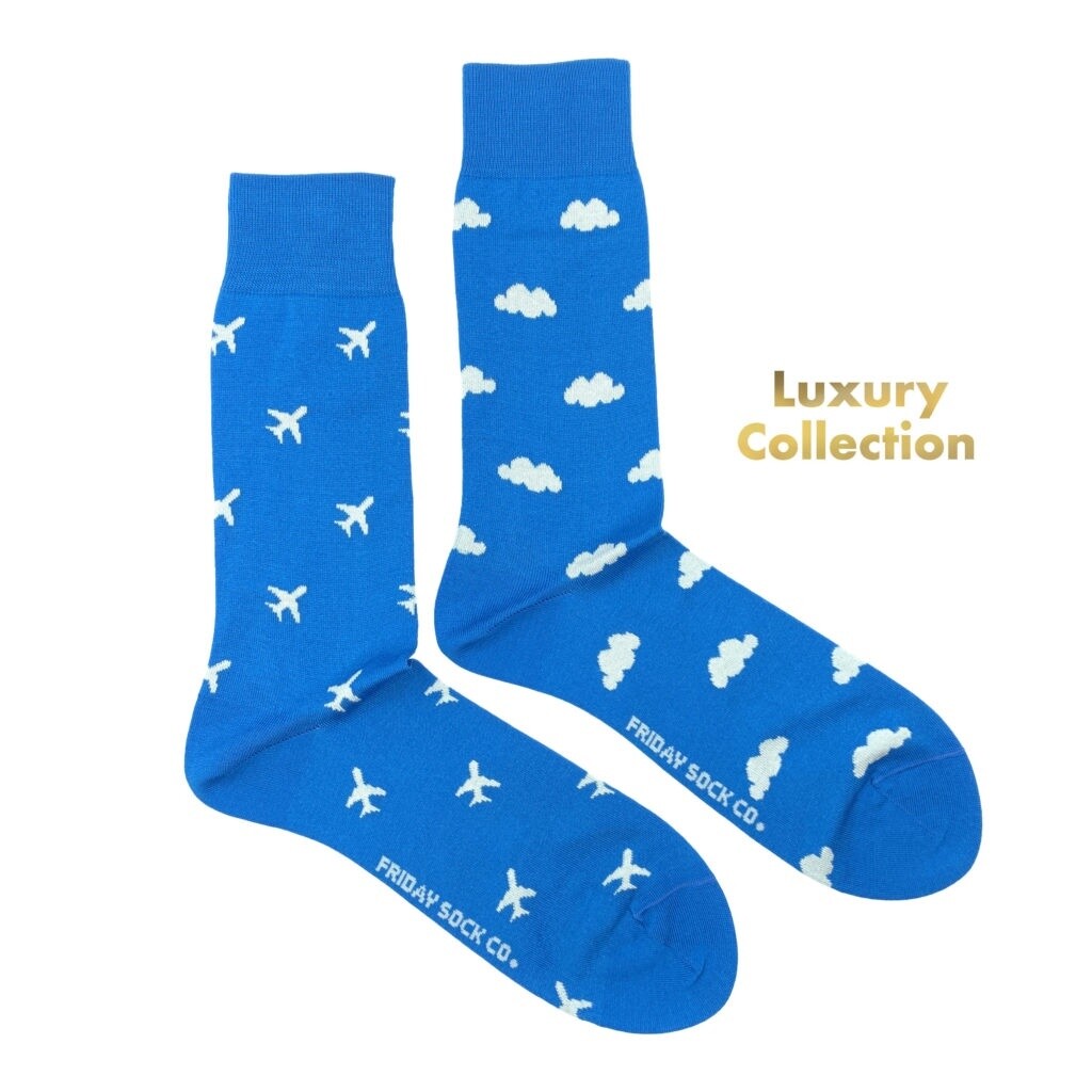 Men&#39;s Luxury Planes &amp; Cloud Socks