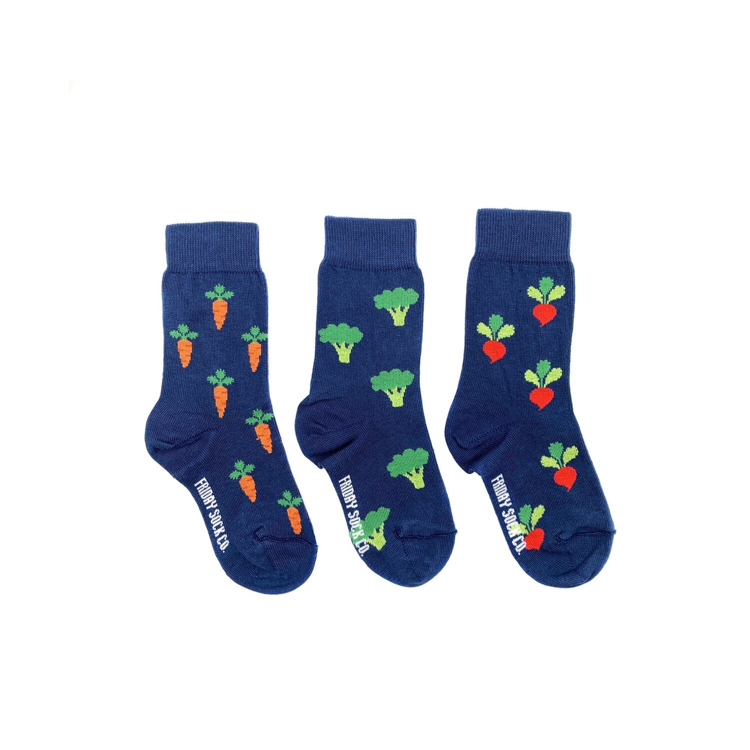 Kid&#39;s Broccoli, Radish, &amp; Carrot Veggie Socks